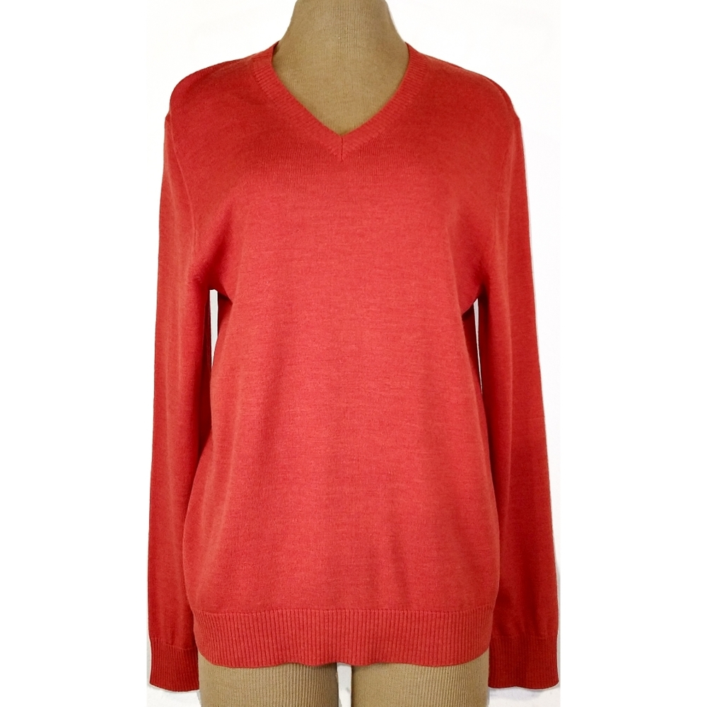 NEW 100% Soft Merino Wool Banana Republic Light Weight Oversized Orange Sweater